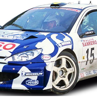 Gilles Panizzi Peugeot 206 WRC 2nd Rallye San Remo 1999