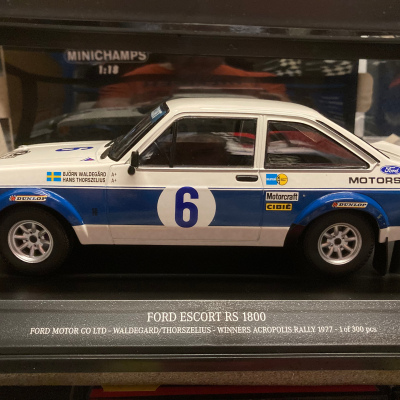 Bjorn Waldegard/Thorszeliu Ford Escort RS188 1st Acropolis Rally 1977