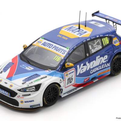 Ash Sutton 1:43 Ford Focus #116 100 years of NAPA UK BTCC Silverstone 2025 