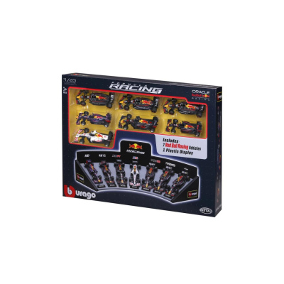 Red Bull Deluxe 7 Car Set and display stand 2024