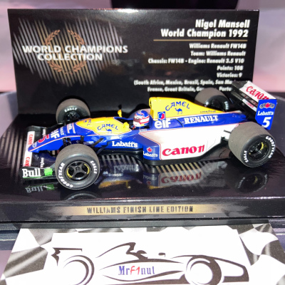 Nigel Mansell 1:43 Williams FW14B # World Champion 1992